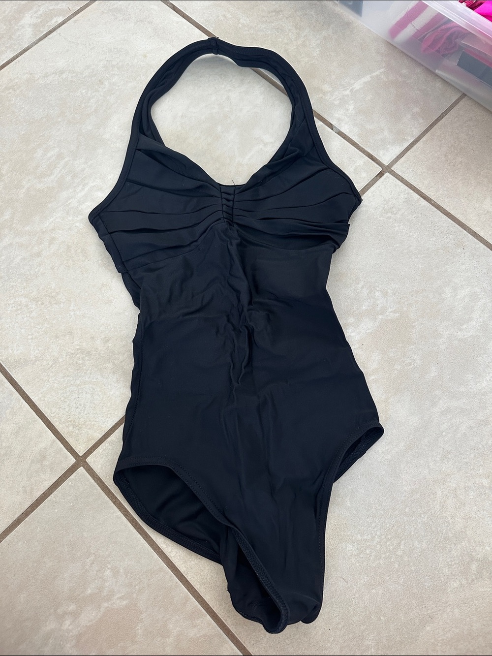 Classic Black Leotard - Halter Style